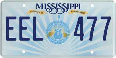 MS license plate EEL477