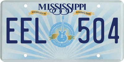 MS license plate EEL504