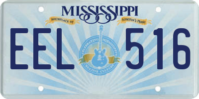 MS license plate EEL516