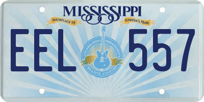 MS license plate EEL557