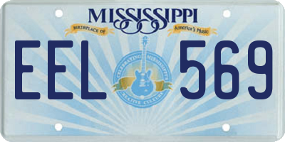 MS license plate EEL569
