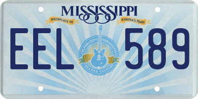 MS license plate EEL589