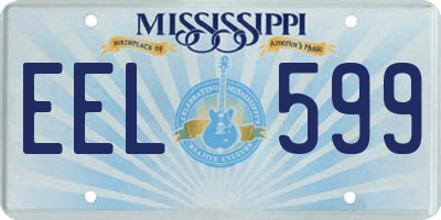 MS license plate EEL599