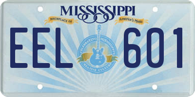 MS license plate EEL601