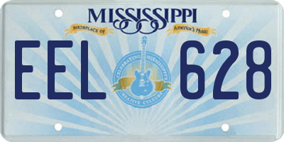 MS license plate EEL628