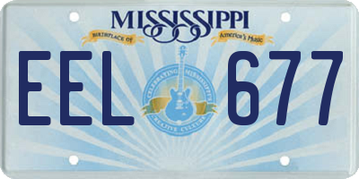MS license plate EEL677
