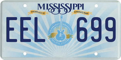 MS license plate EEL699