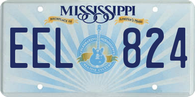 MS license plate EEL824