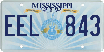 MS license plate EEL843