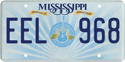 MS license plate EEL968