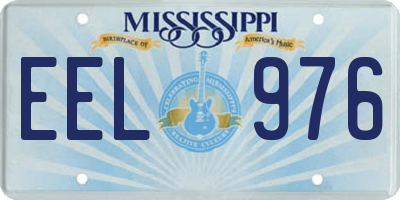 MS license plate EEL976