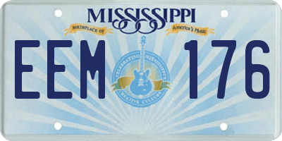 MS license plate EEM176