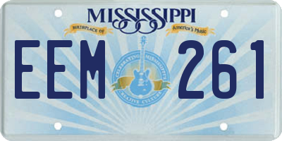 MS license plate EEM261
