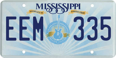 MS license plate EEM335