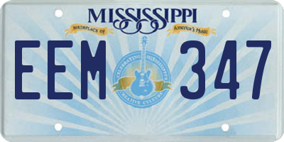 MS license plate EEM347