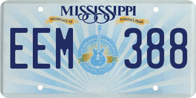 MS license plate EEM388
