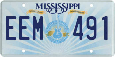 MS license plate EEM491
