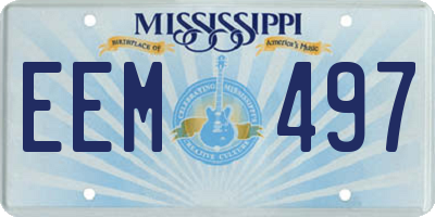 MS license plate EEM497