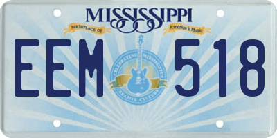 MS license plate EEM518