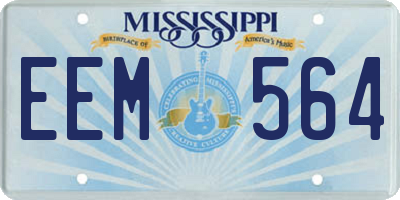MS license plate EEM564