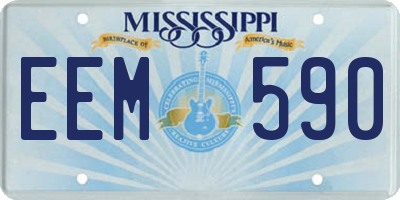 MS license plate EEM590