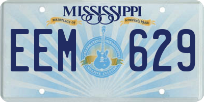 MS license plate EEM629
