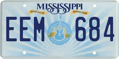 MS license plate EEM684