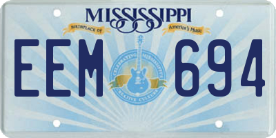 MS license plate EEM694