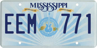 MS license plate EEM771