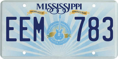 MS license plate EEM783