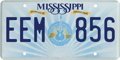 MS license plate EEM856