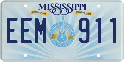 MS license plate EEM911