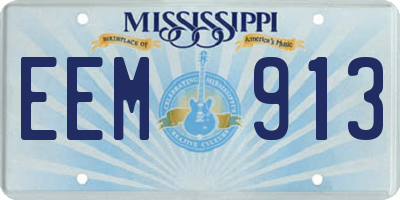 MS license plate EEM913