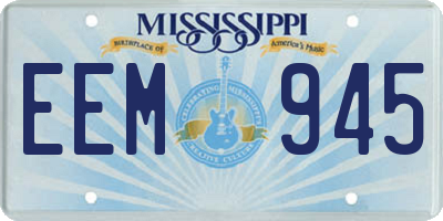 MS license plate EEM945