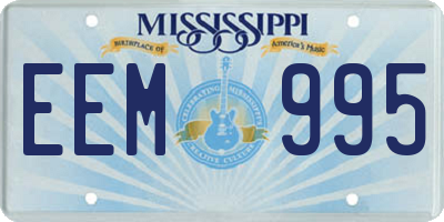 MS license plate EEM995