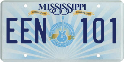 MS license plate EEN101