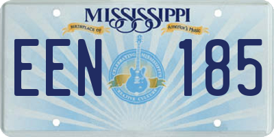 MS license plate EEN185