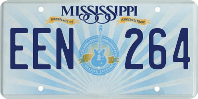 MS license plate EEN264