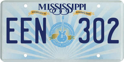 MS license plate EEN302