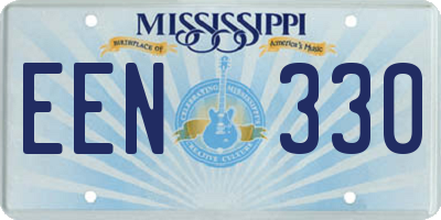 MS license plate EEN330