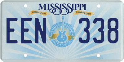 MS license plate EEN338