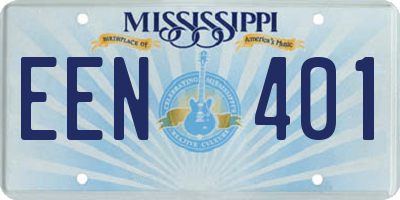MS license plate EEN401