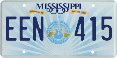 MS license plate EEN415