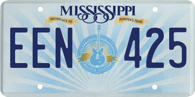 MS license plate EEN425