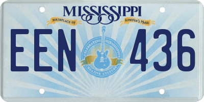 MS license plate EEN436