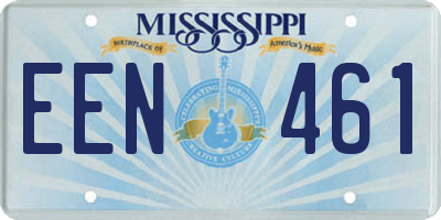 MS license plate EEN461