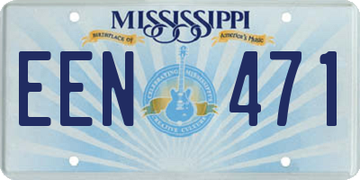 MS license plate EEN471