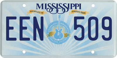 MS license plate EEN509