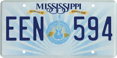 MS license plate EEN594