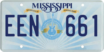 MS license plate EEN661